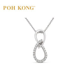 POH KONG 750/18K White Gold Eternal Infinity Diamond Pendant