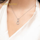 POH KONG 750/18K White Gold Eternal Infinity Diamond Pendant