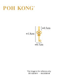 POH KONG 750/18K Yellow Gold Heart Diamond Key Pendant