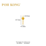 POH KONG 916/22K Yellow Gold Happy Love Fortune Cloud Dragon Tassel Pendant_s