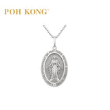 POH KONG 375/9K White Gold Miraculous Medal Pendant