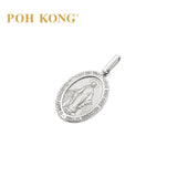 POH KONG 375/9K White Gold Miraculous Medal Pendant