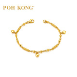 POH KONG 916/22K Yellow Gold Hearts Symphony Bracelet