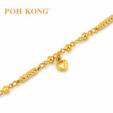 POH KONG 916/22K Yellow Gold Hearts Symphony Bracelet