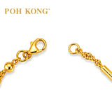 POH KONG 916/22K Yellow Gold Hearts Symphony Bracelet