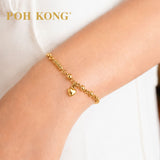POH KONG 916/22K Yellow Gold Hearts Symphony Bracelet