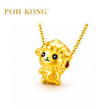 POH KONG 999/24K Yellow Gold Fortune Goat Zodiac Charm Pendant