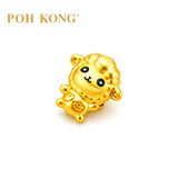 POH KONG 999/24K Yellow Gold Fortune Goat Zodiac Charm Pendant