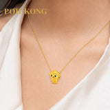 POH KONG 999/24K Yellow Gold Fortune Goat Zodiac Charm Pendant