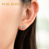 POH KONG 750/18K White Gold With Diamond Dainty Bow Diamond Stud Earrings