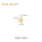 POH KONG 916/22K Yellow Gold Eternal Lucky Heart Clover Pendant