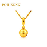 POH KONG 916/22K Yellow Gold Smooth Round Bell Pendant