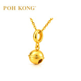 POH KONG 916/22K Yellow Gold Smooth Round Bell Pendant