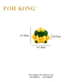 POH KONG 999.9/24K Yellow Gold Wealth Pot Green Flocked Charm