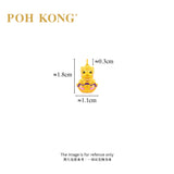 POH KONG 999.9/24K Yellow Gold Yellow Flocked Horse With Enamel Cloud Treasure Pendant