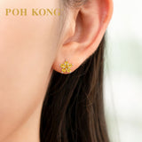 POH KONG 750/18K Yellow Gold Yellow Sapphire Earrings