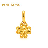 POH KONG 916/22K Yellow Gold Four Leaf Clover Pendant
