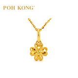 POH KONG 916/22K Yellow Gold Four Leaf Clover Pendant