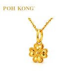 POH KONG 916/22K Yellow Gold Four Leaf Clover Pendant