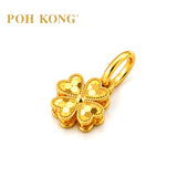 POH KONG 916/22K Yellow Gold Four Leaf Clover Pendant