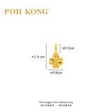 POH KONG 916/22K Yellow Gold Four Leaf Clover Pendant