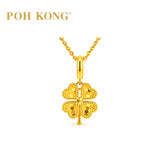 POH KONG 916/22K Yellow Gold Four Leaf Clover Pendant