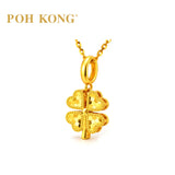 POH KONG 916/22K Yellow Gold Four Leaf Clover Pendant