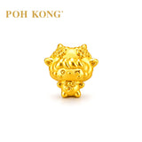 POH KONG 999/24K Yellow Gold Wink Goat Zodiac Charm Pendant