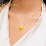 POH KONG 999/24K Yellow Gold Wink Goat Zodiac Charm Pendant