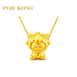 POH KONG 999/24K Yellow Gold Goat Zodiac Charm Pendant