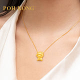 POH KONG 999/24K Yellow Gold Goat Zodiac Charm Pendant