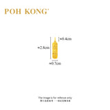 POH KONG 916/22K Yellow Gold Multi-Blessing Rounded Rectangle Bar Pendant