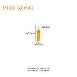 POH KONG 916/22K Yellow Gold Multi-Blessing Rectangle Bar Pendant