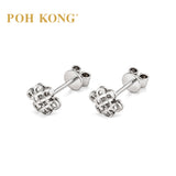 POH KONG 375/9K White Gold Endless Knot Stud Earrings