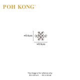 POH KONG 375/9K White Gold Endless Knot Stud Earrings
