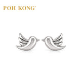 POH KONG 375/9K White Gold Bird Stud Earrings