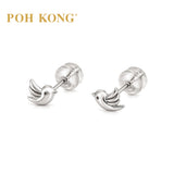 POH KONG 375/9K White Gold Bird Stud Earrings