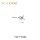 POH KONG 375/9K White Gold Bird Stud Earrings