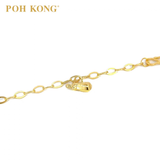 POH KONG 916/22K Yellow Gold Kids Bear And Bell Anklet