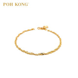 POH KONG 916/22K Gold Bulky Double Curb Chain Bracelet