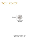POH KONG 375/9K White Gold Rose Stud Earrings