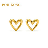 POH KONG 916/22K Yellow Gold Heart Shape Stud Earrings_20E14240000
