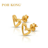 POH KONG 916/22K Yellow Gold Heart Shape Stud Earrings_20E14240000