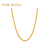 POH KONG 916/22K Yellow Gold Rope Chain Necklace
