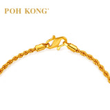 POH KONG 916/22K Yellow Gold Rope Chain Necklace