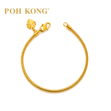 POH KONG 916/22K Yellow Gold Bombato Bracelet