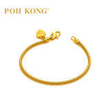 POH KONG 916/22K Yellow Gold Bombato Bracelet