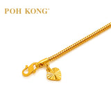 POH KONG 916/22K Yellow Gold Bombato Bracelet