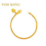 POH KONG 916/22K Yellow Gold V-Shaped Chain Bracelet