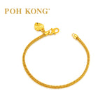POH KONG 916/22K Yellow Gold V-Shaped Chain Bracelet